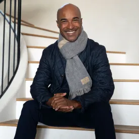 PURPOSEFUL SCARF | OATMEAL   STEEL