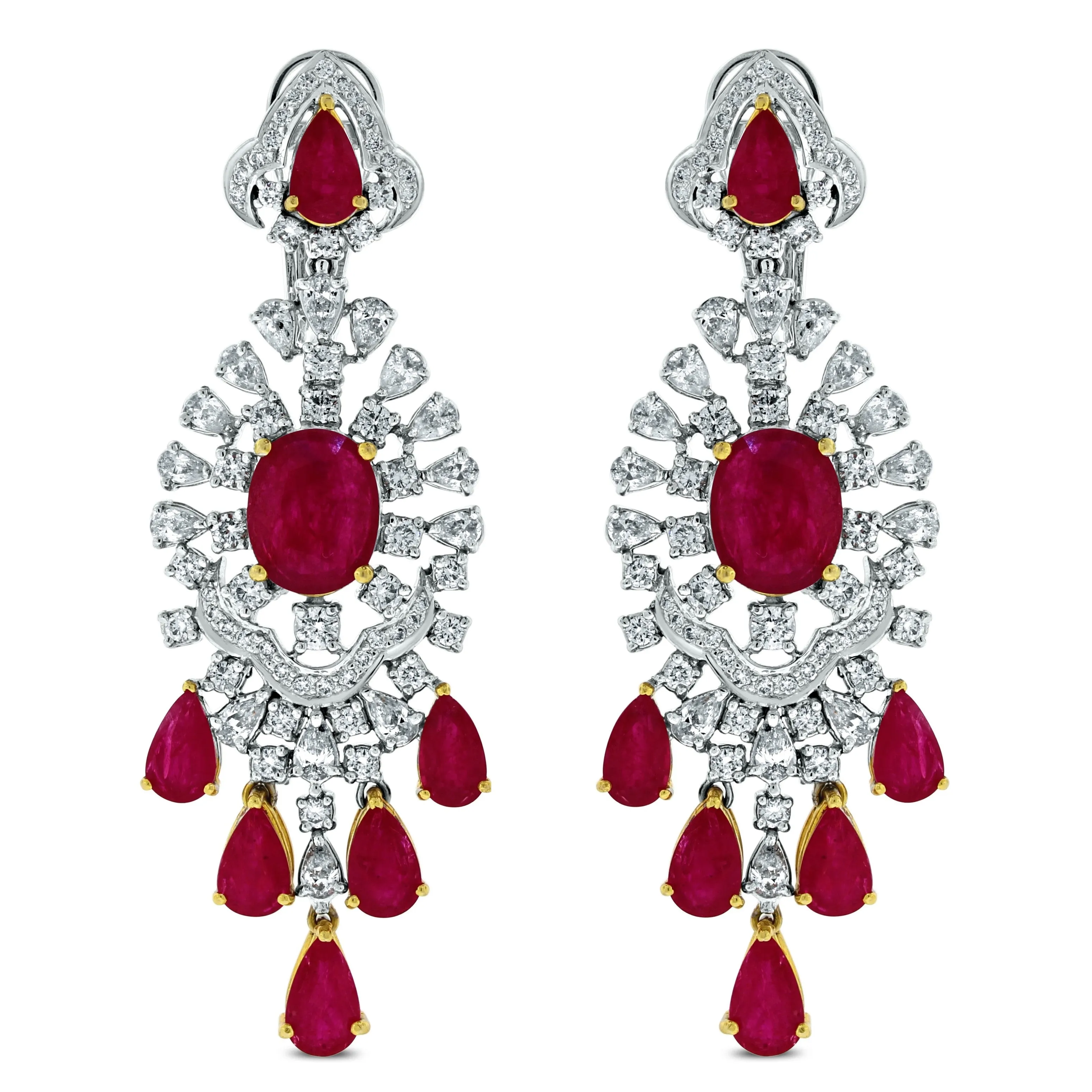 Regalia Ruby & Diamond Suite (82.05 ct Diamonds & Rubies) in White Gold