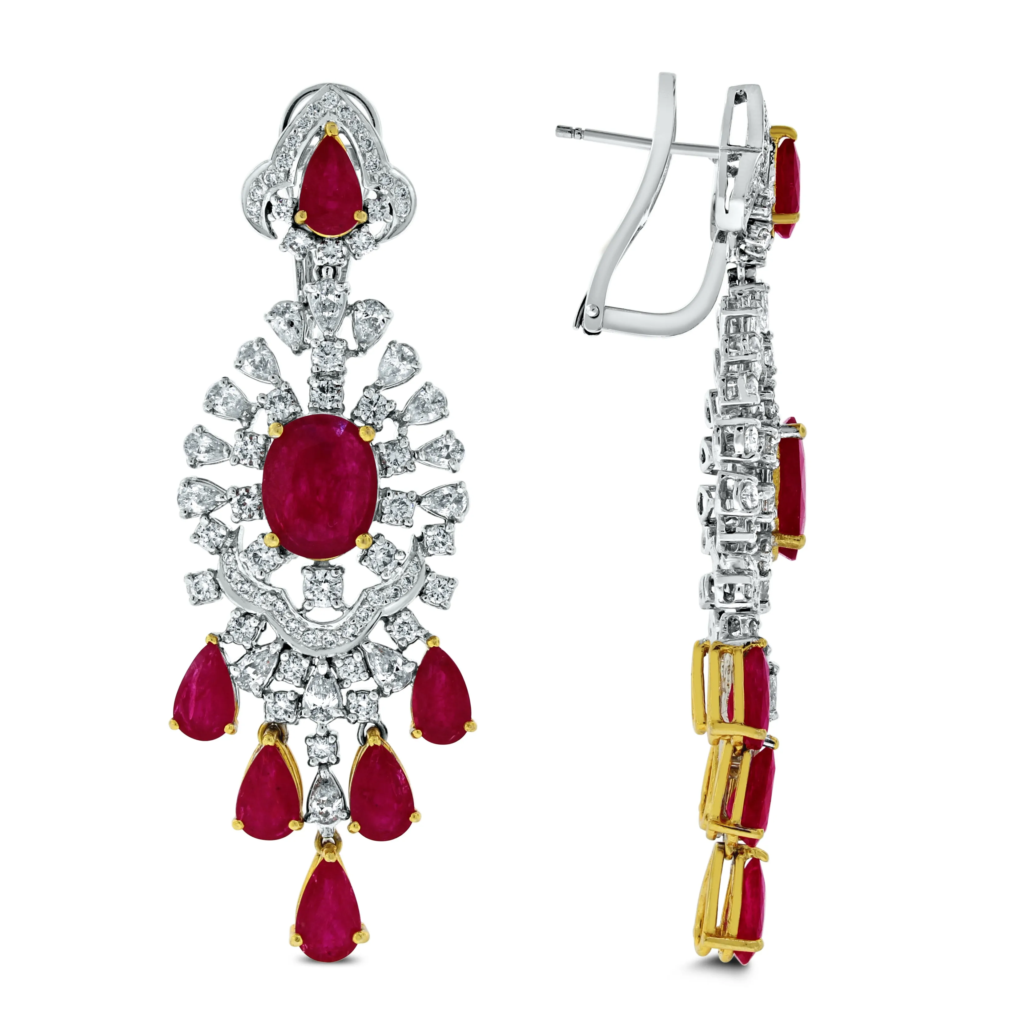 Regalia Ruby & Diamond Suite (82.05 ct Diamonds & Rubies) in White Gold