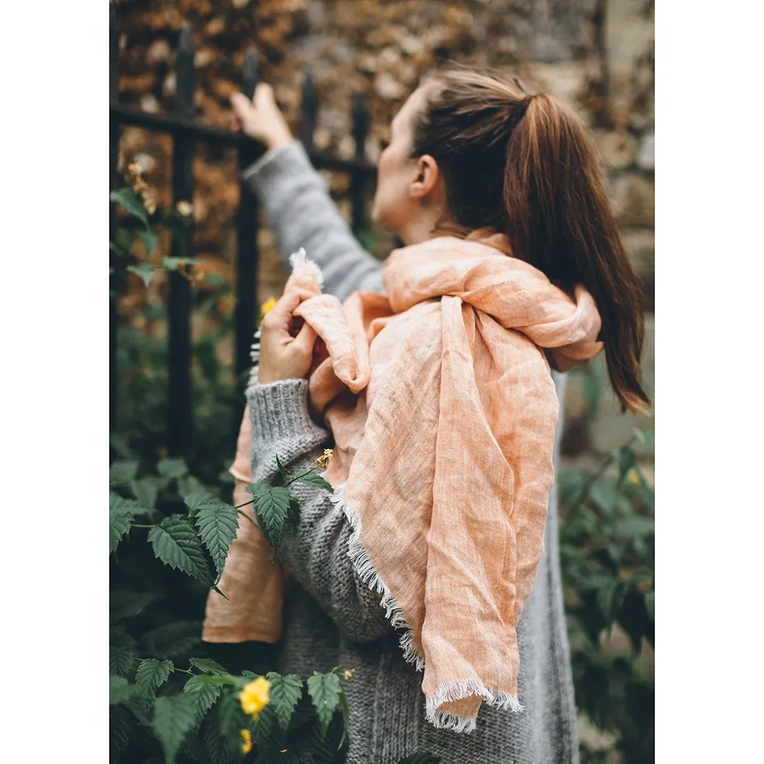 Rust Linen Scarf