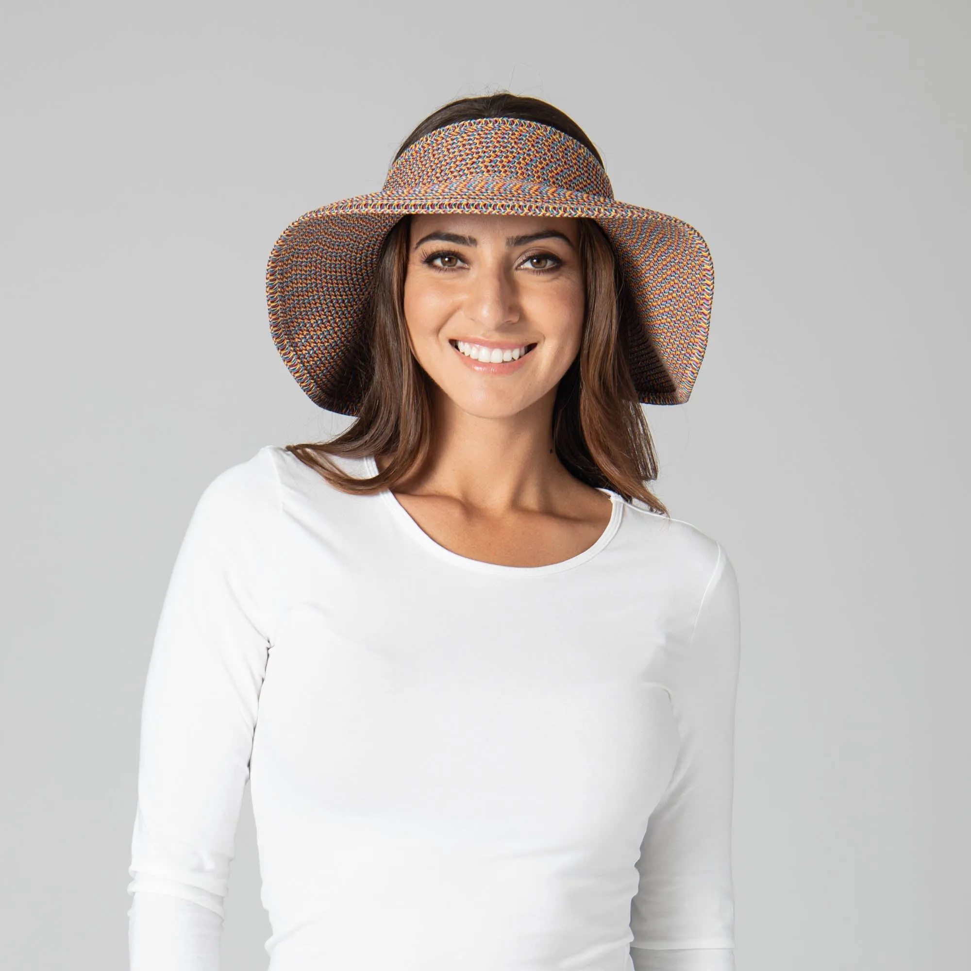 San Diego Hat Company's Signature Women's Ultrabraid Large Brim Visor