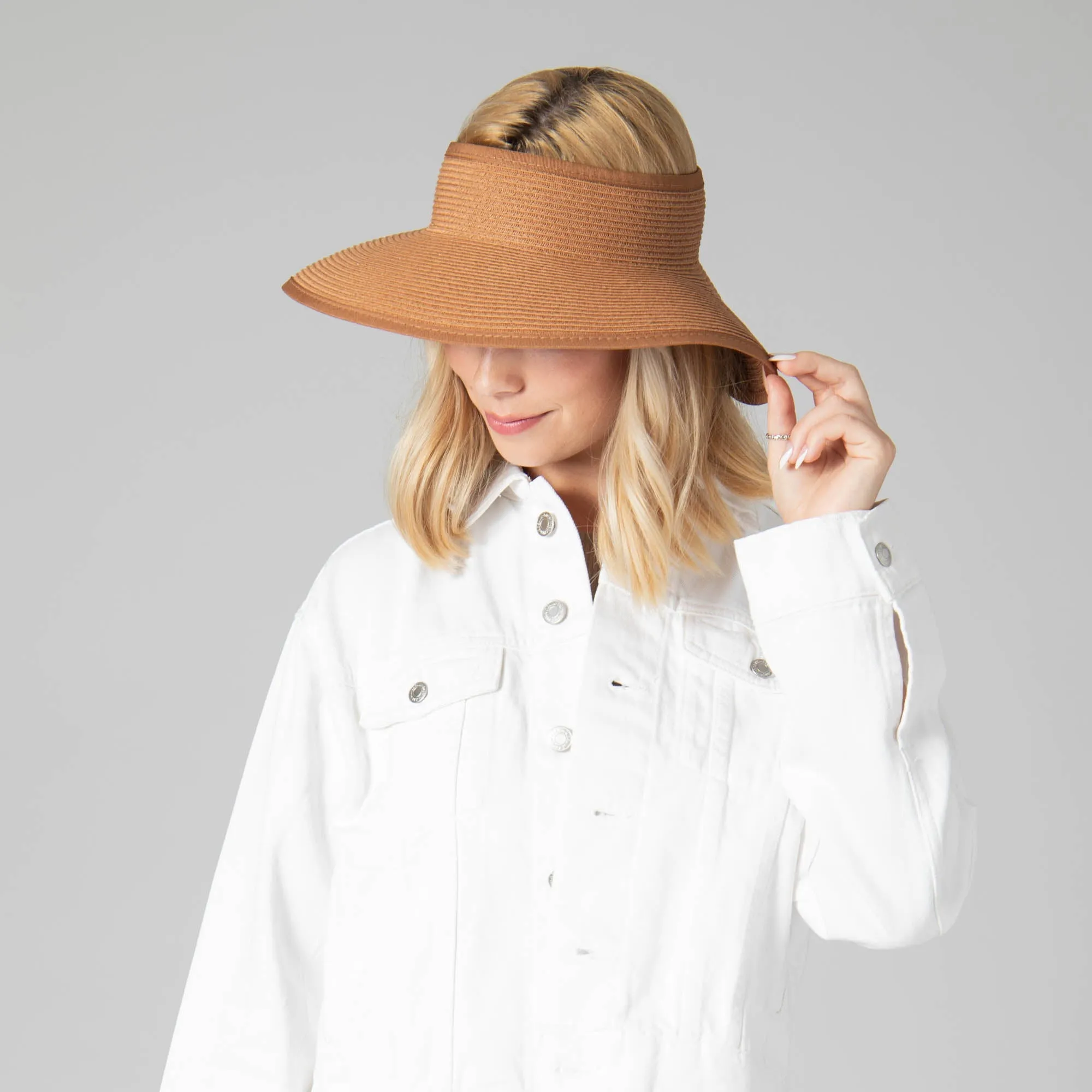 San Diego Hat Company's Signature Women's Ultrabraid Large Brim Visor