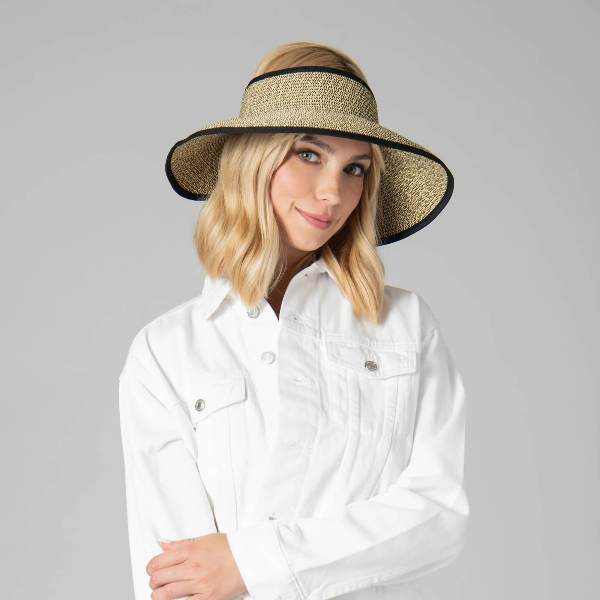 San Diego Hat Company's Signature Women's Ultrabraid Large Brim Visor