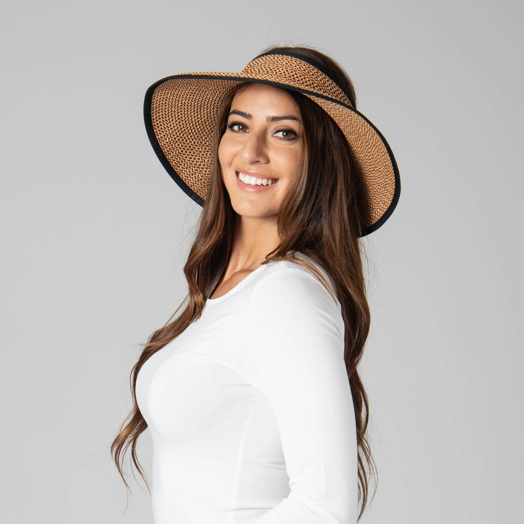 San Diego Hat Company's Signature Women's Ultrabraid Large Brim Visor