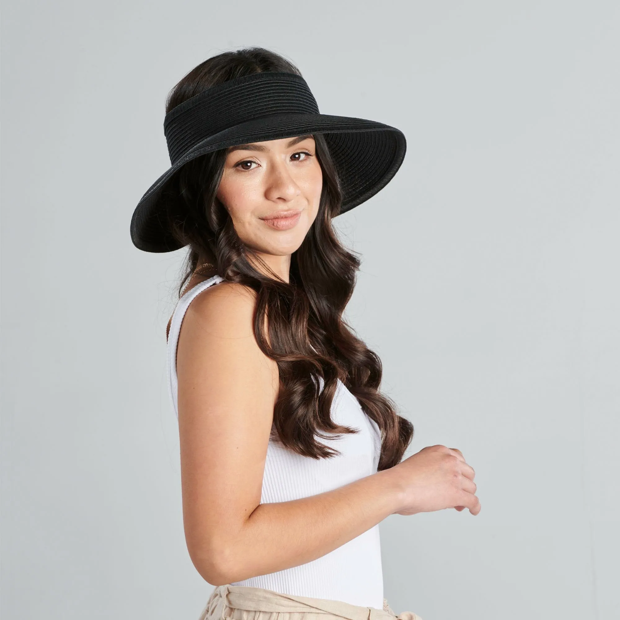 San Diego Hat Company's Signature Women's Ultrabraid Large Brim Visor