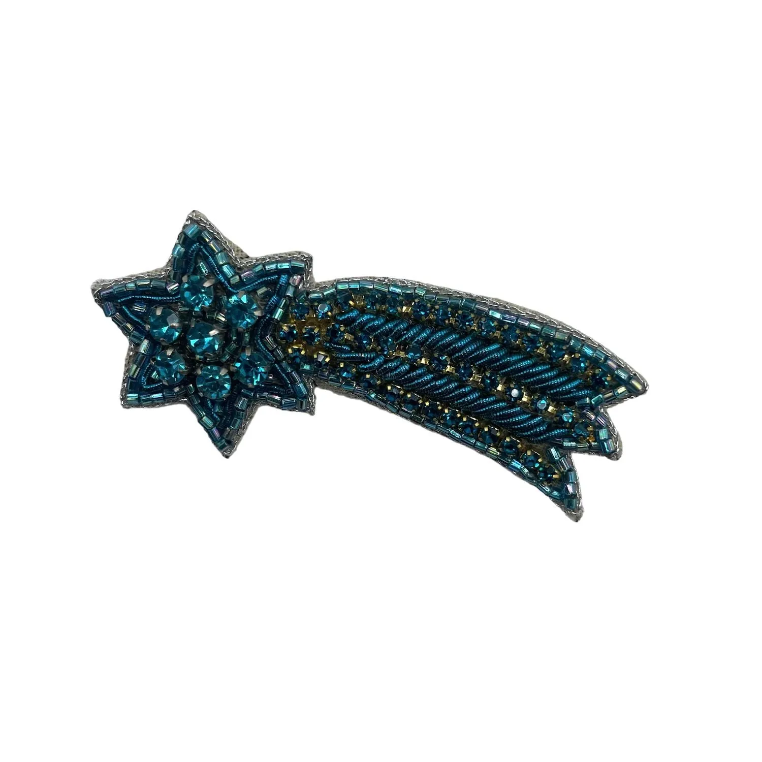Shooting star pin blue