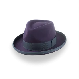 Short Rolled Brim Fedora in Luxurious Beaver Fur Felt | The Leonardo
