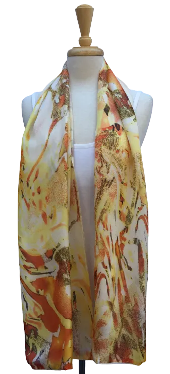 SIP2-06 Scarf with abstract liquid design