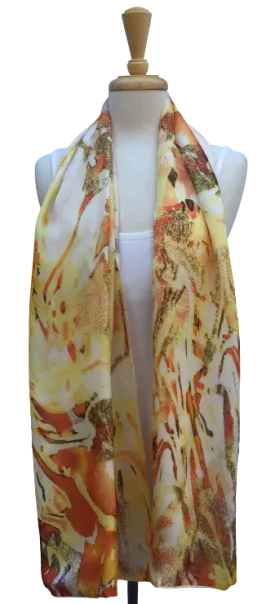 SIP2-06 Scarf with abstract liquid design