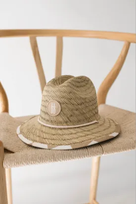 Straw Sun Hat | Gold Coast Wavy Checker