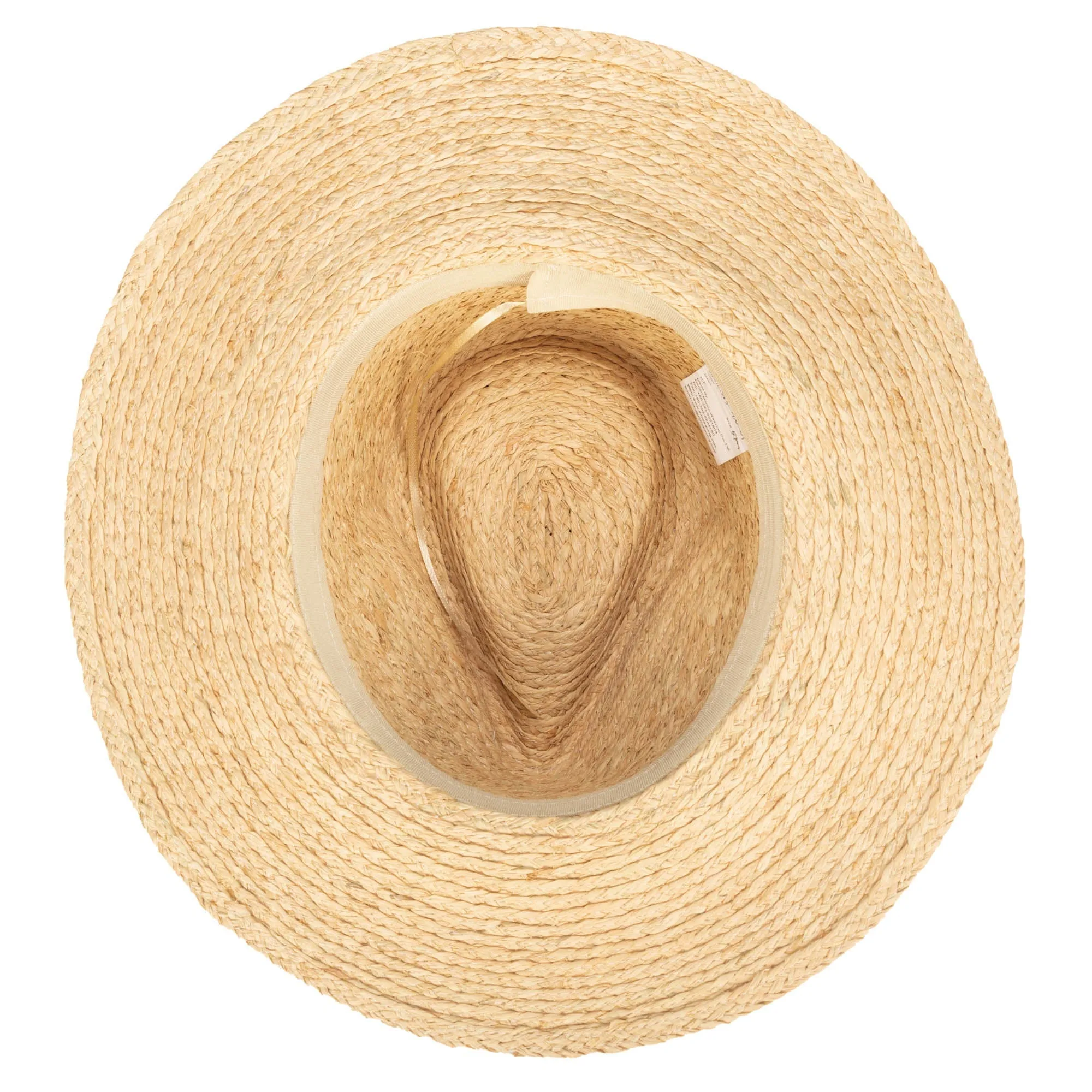 Sun Bather - Raffia Braid Fedora with Mixed Band
