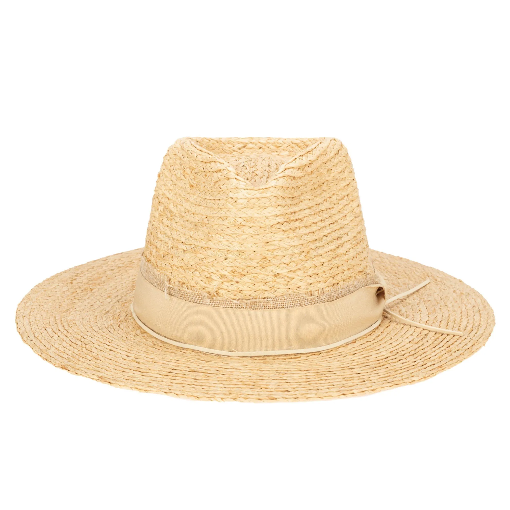 Sun Bather - Raffia Braid Fedora with Mixed Band
