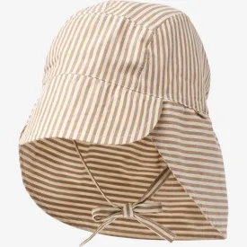 Sun Hat Woven Tonga - cappucino stripe