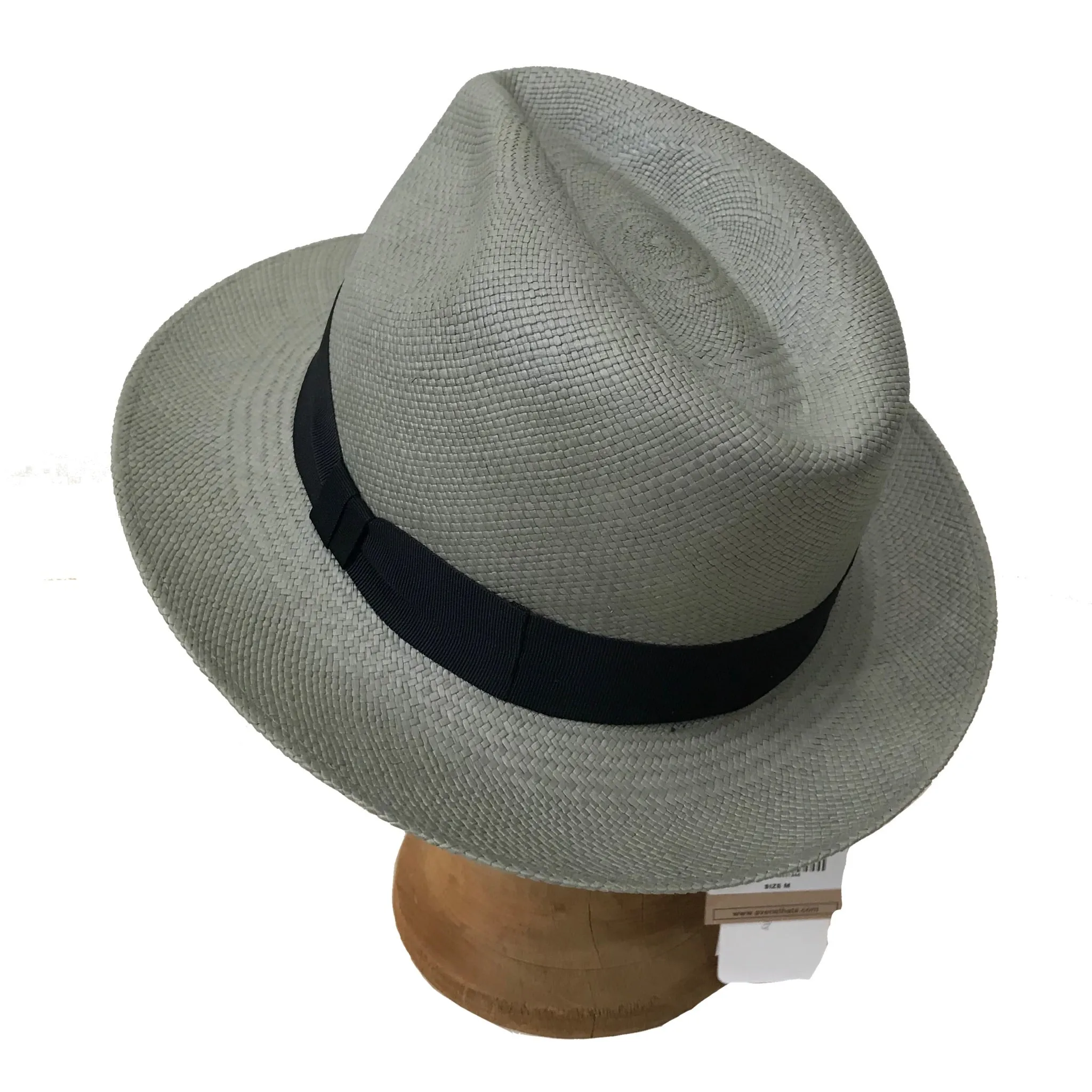 Teddy King Fedora - Panama Brisa #3 - Mid 6 cms Brim - Cement - Size Small