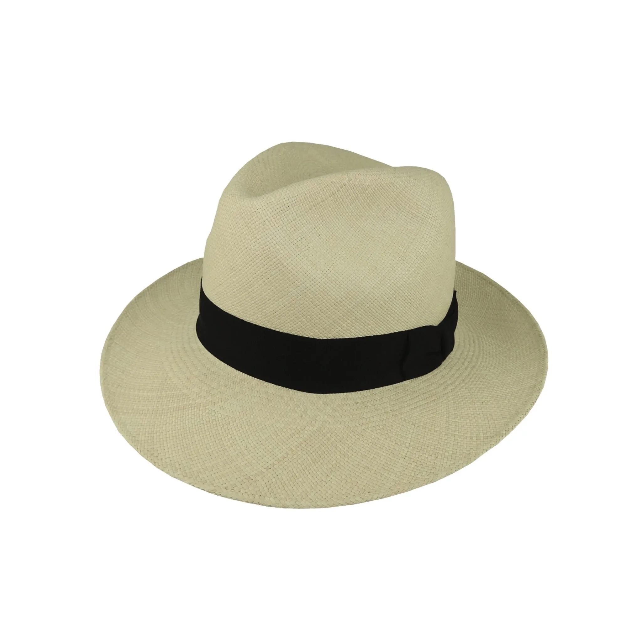 Teddy King Fedora - Panama Cuenca #8 - 6cms Brim- Bleach White