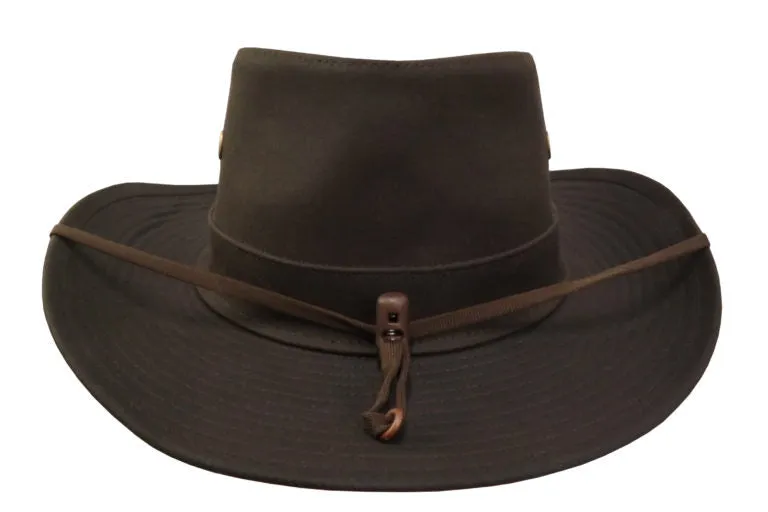 The Mackenzie - Cotton Oil cloth - Waterproof Outdoors Hat - Brown