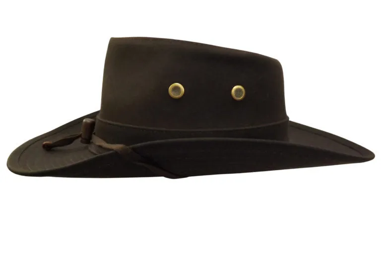 The Mackenzie - Cotton Oil cloth - Waterproof Outdoors Hat - Brown