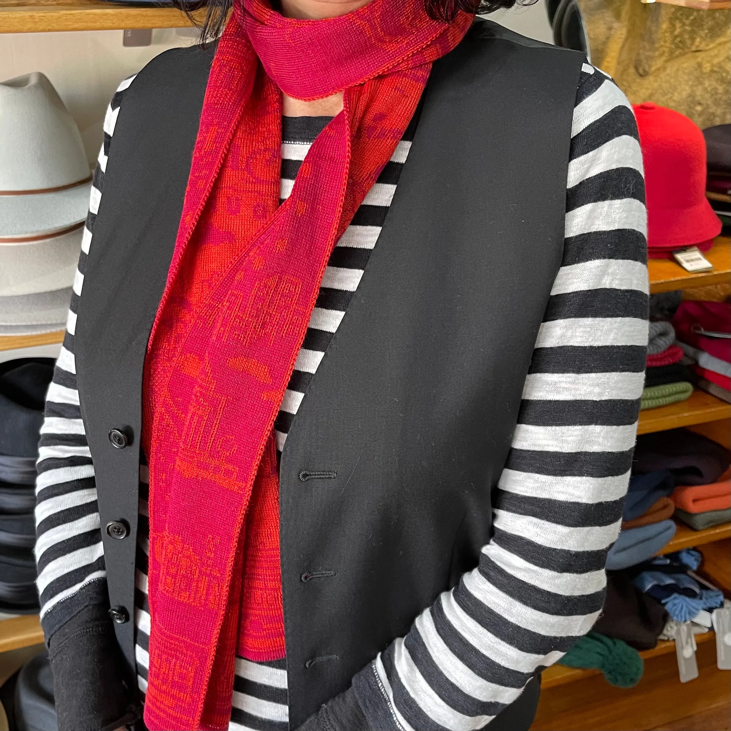 The Melbourne Scarf - Extra Fine Merino Wool - Red