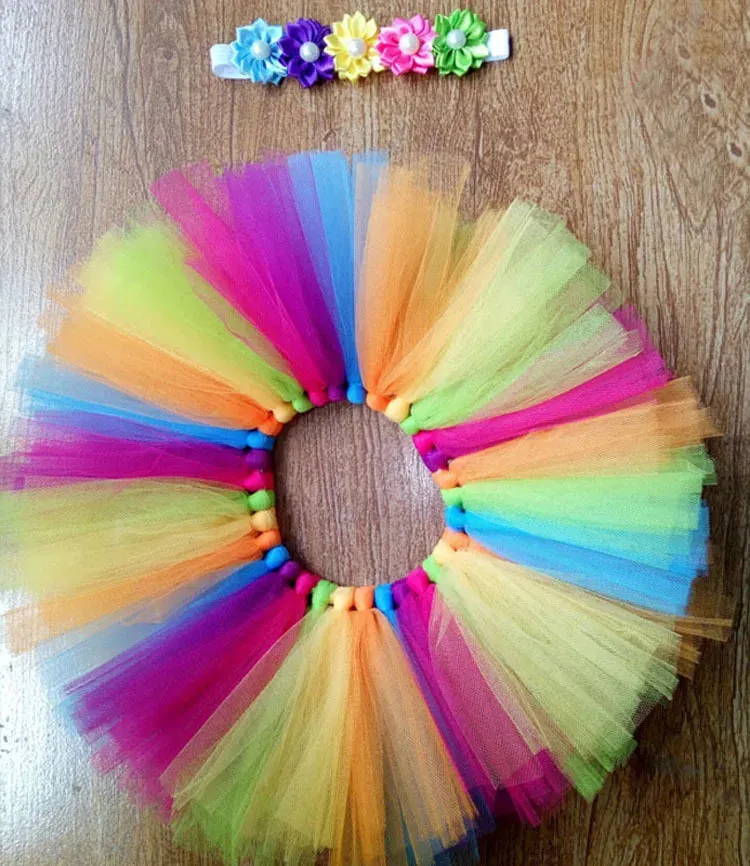 The Nika Rainbow Newborn Tutu Set