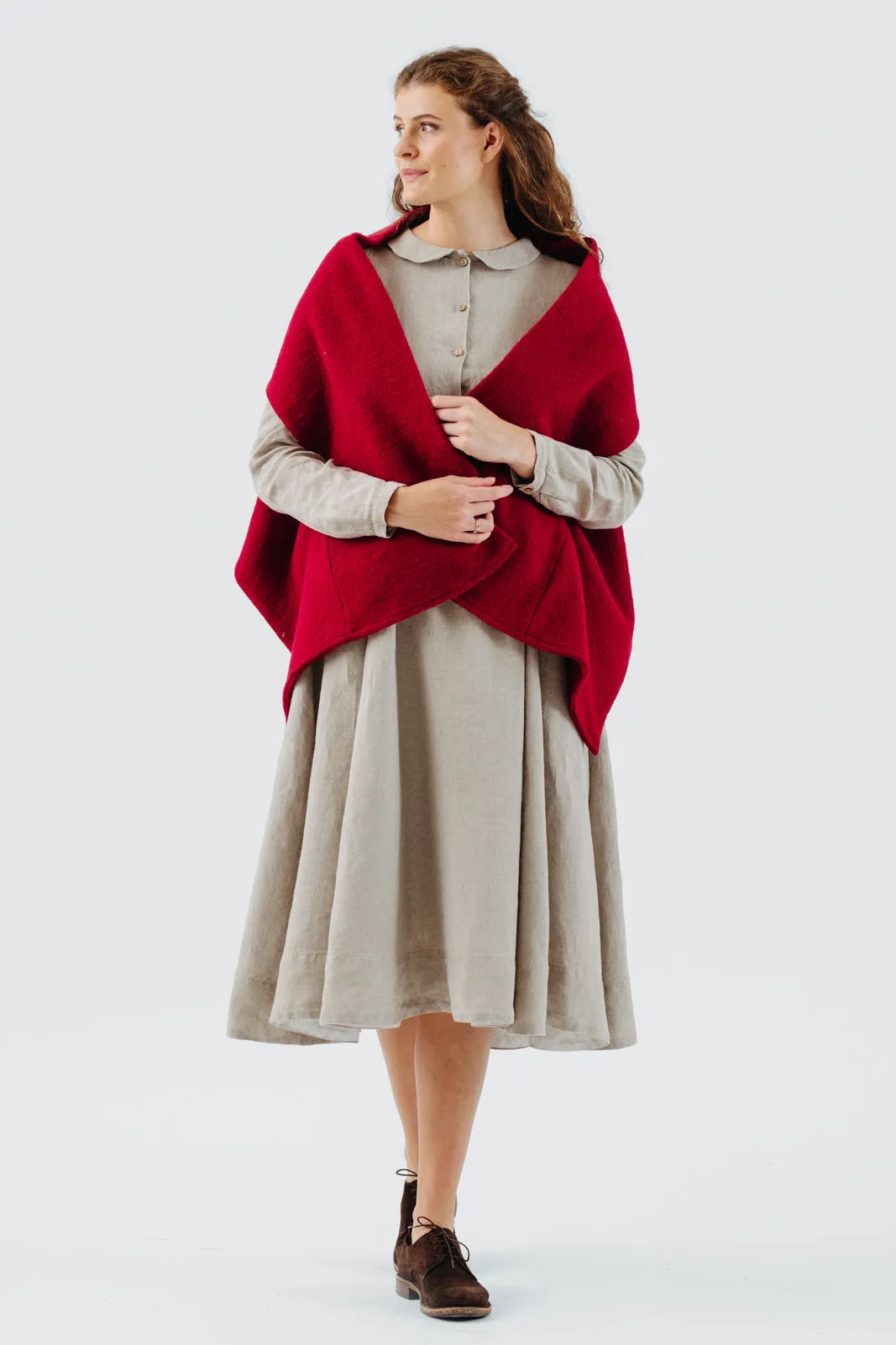 Tilda Scarf, Wool, Red Poppy