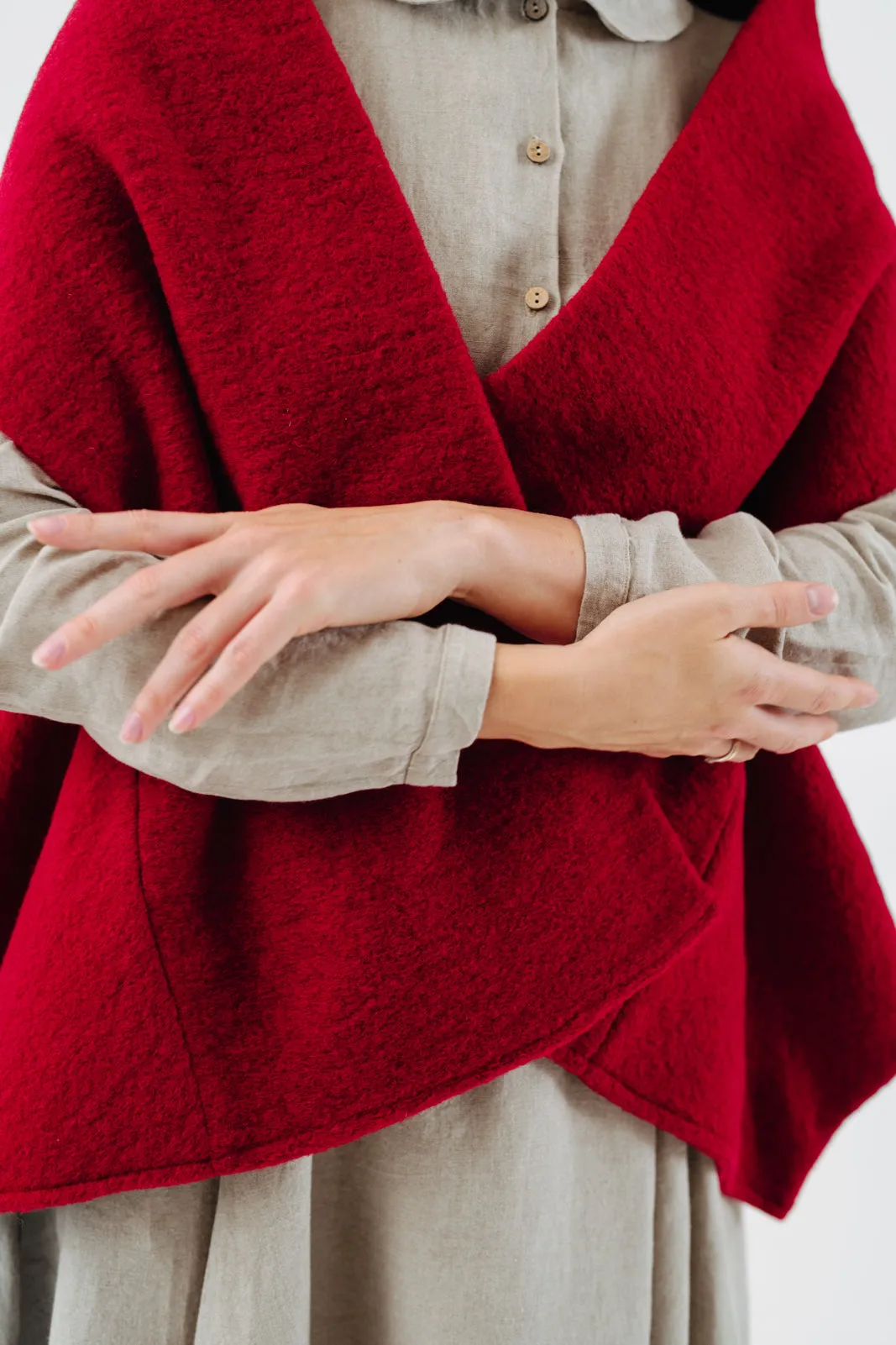 Tilda Scarf, Wool, Red Poppy