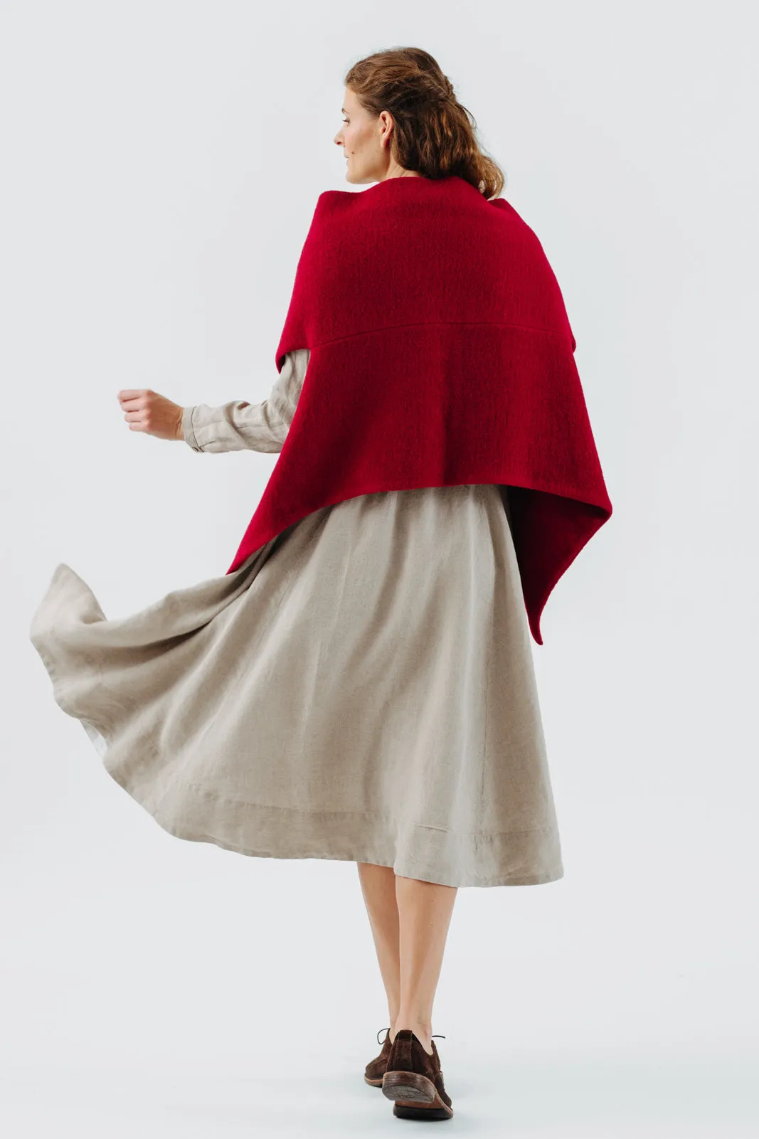 Tilda Scarf, Wool, Red Poppy
