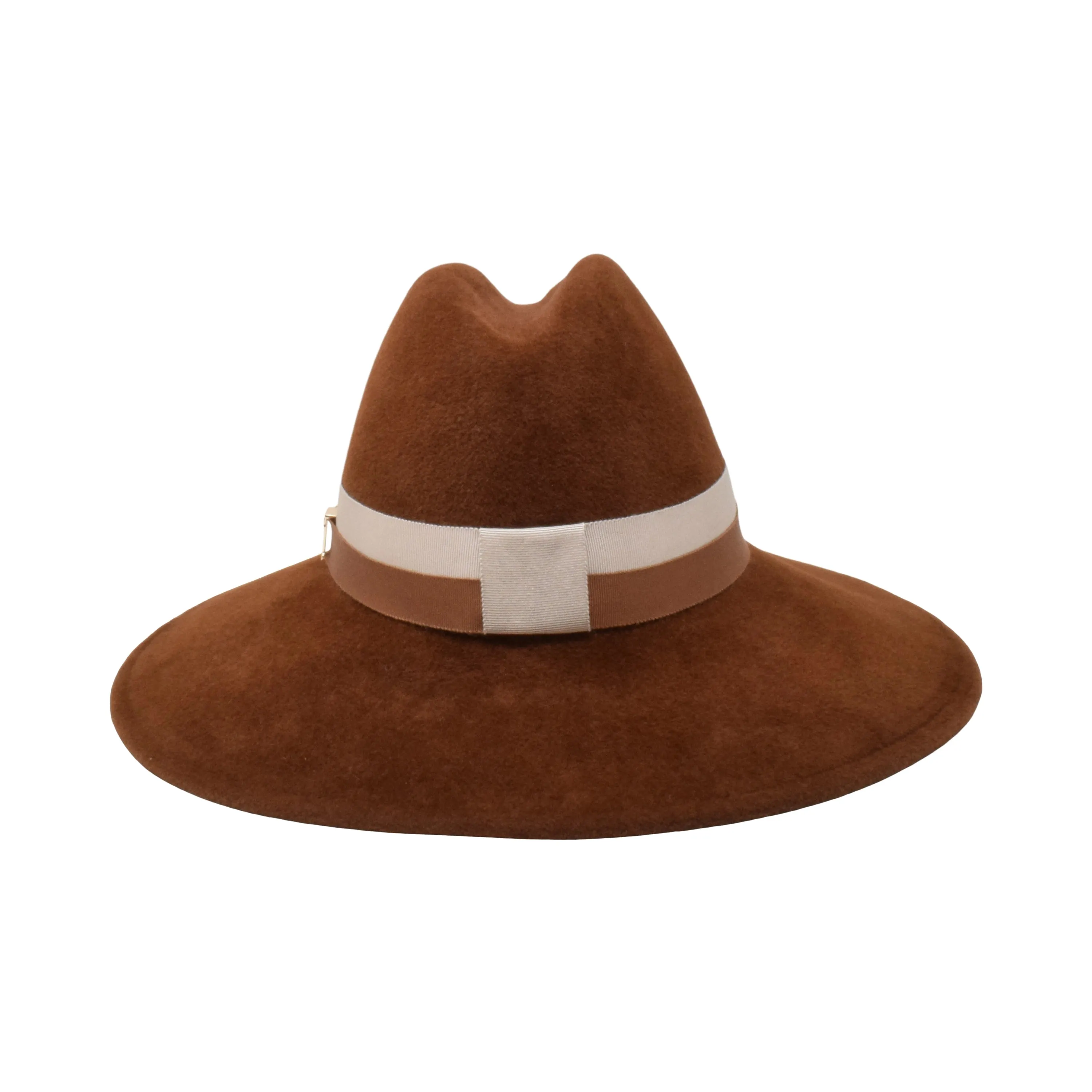 TROY x Gigi Burris Felt Fedora in Cumin