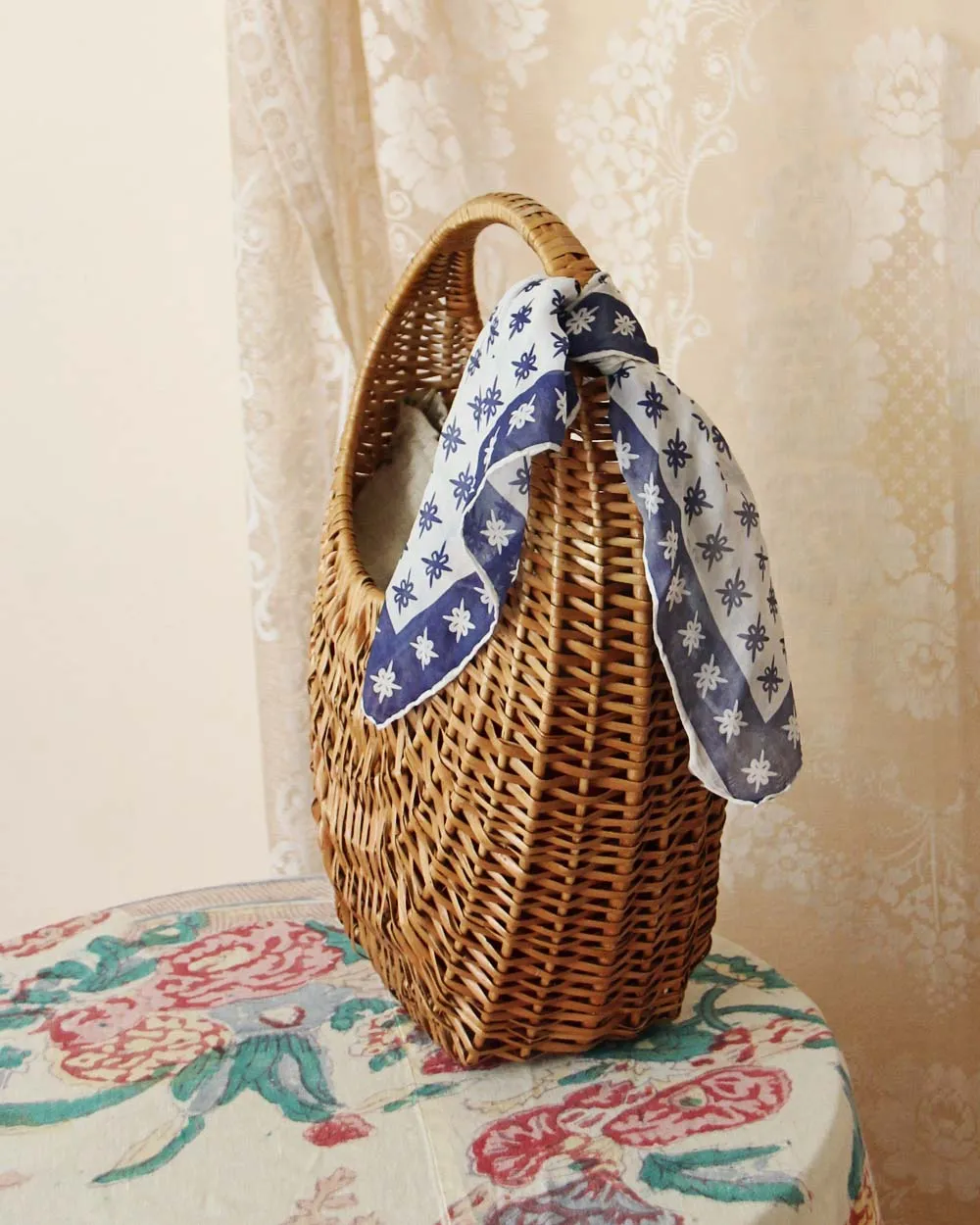 Vintage French Market Bag