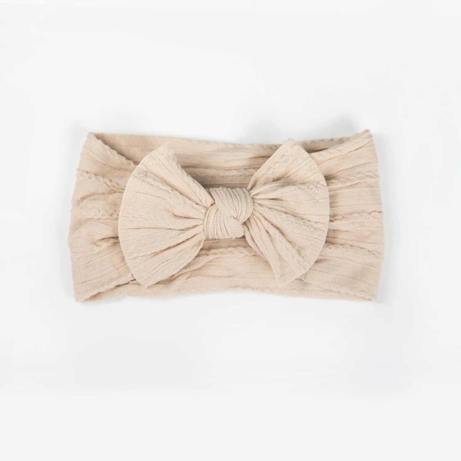 Wild Kind Ayla Wide Bow Headband - Champagne