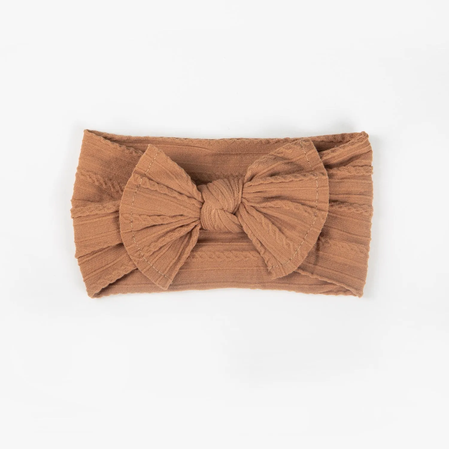 Wild Kind Ayla Wide Bow Headband - Cinnamon