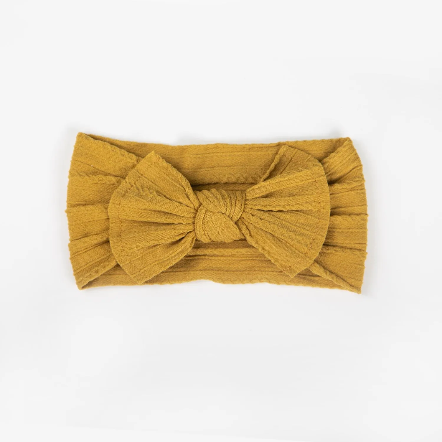 Wild Kind Ayla Wide Bow Headband - Mustard