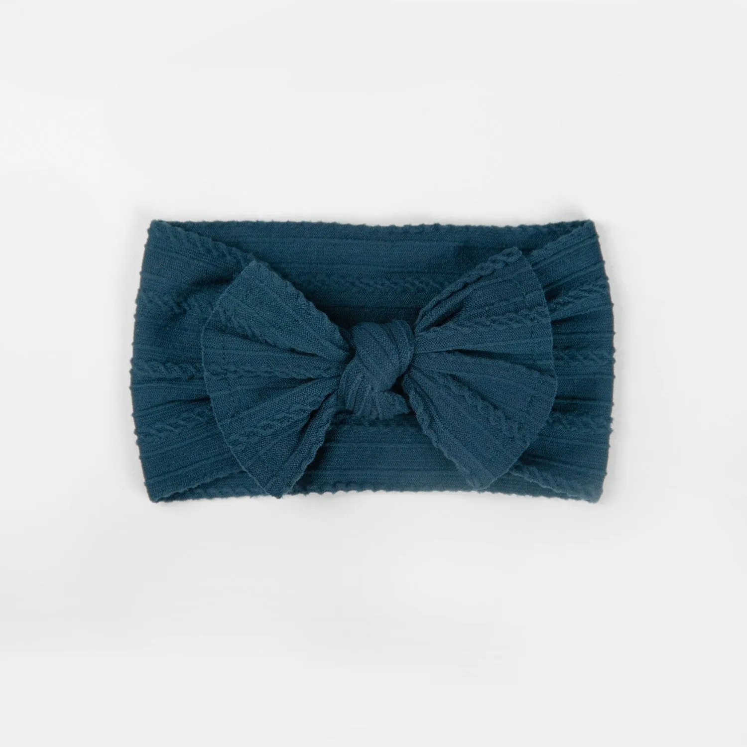 Wild Kind Ayla Wide Bow Headband - Ocean