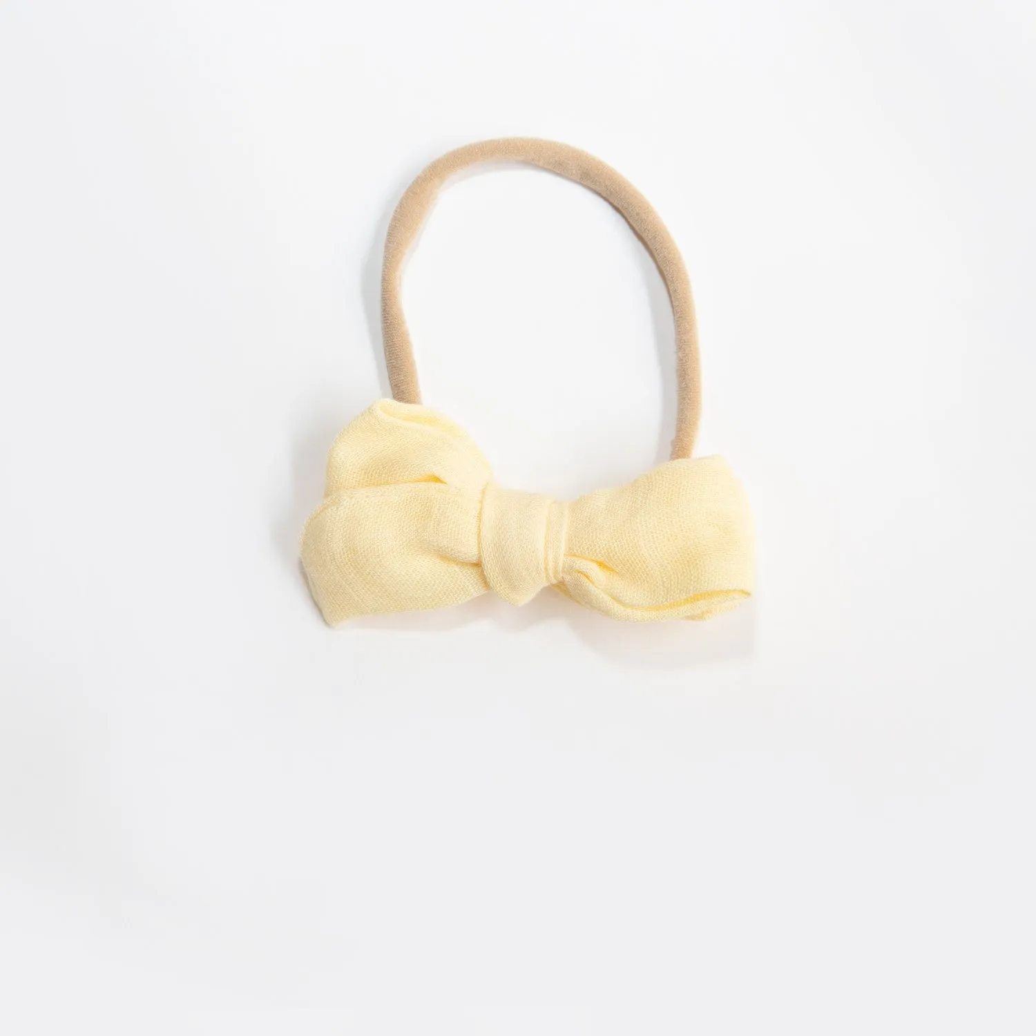 Wild Kind Dorothy Linen Bow Headband - Lemon
