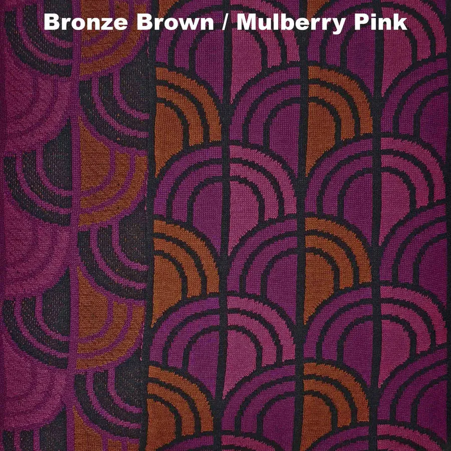 Window Scarf - Extra Fine Merino - Bronze Brown/Mulberry Pink