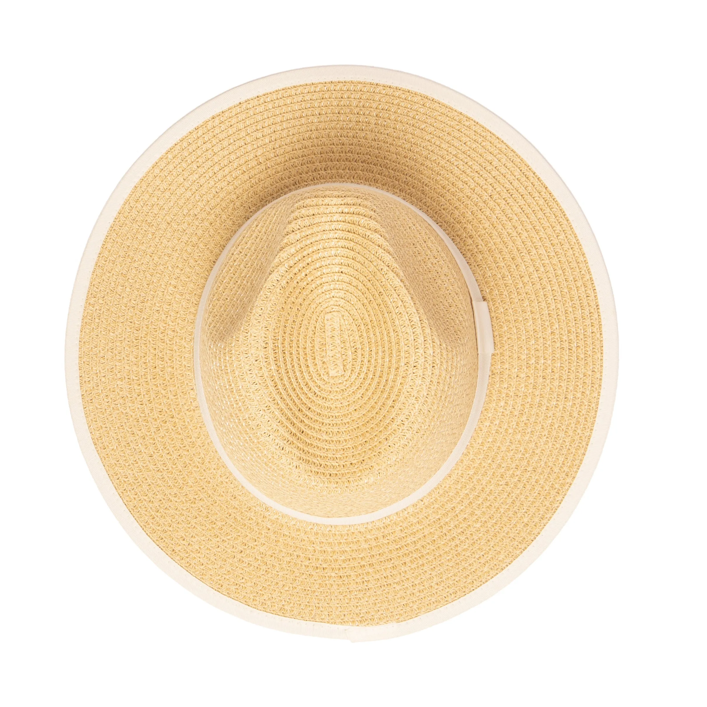 Women's Paperbraid Fedora With Pop Color Grosgrain