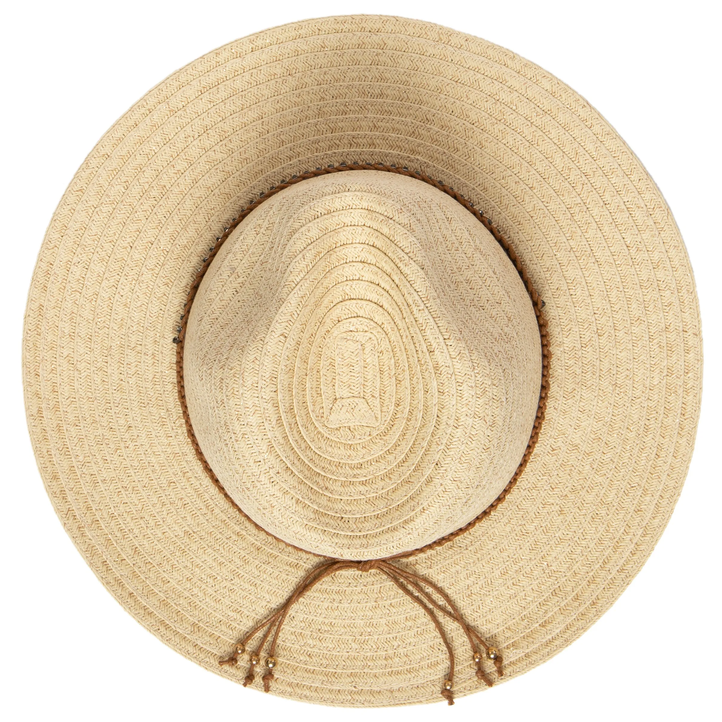 Women's Paperbraid Panama Fedora With Braided Diamond Band
